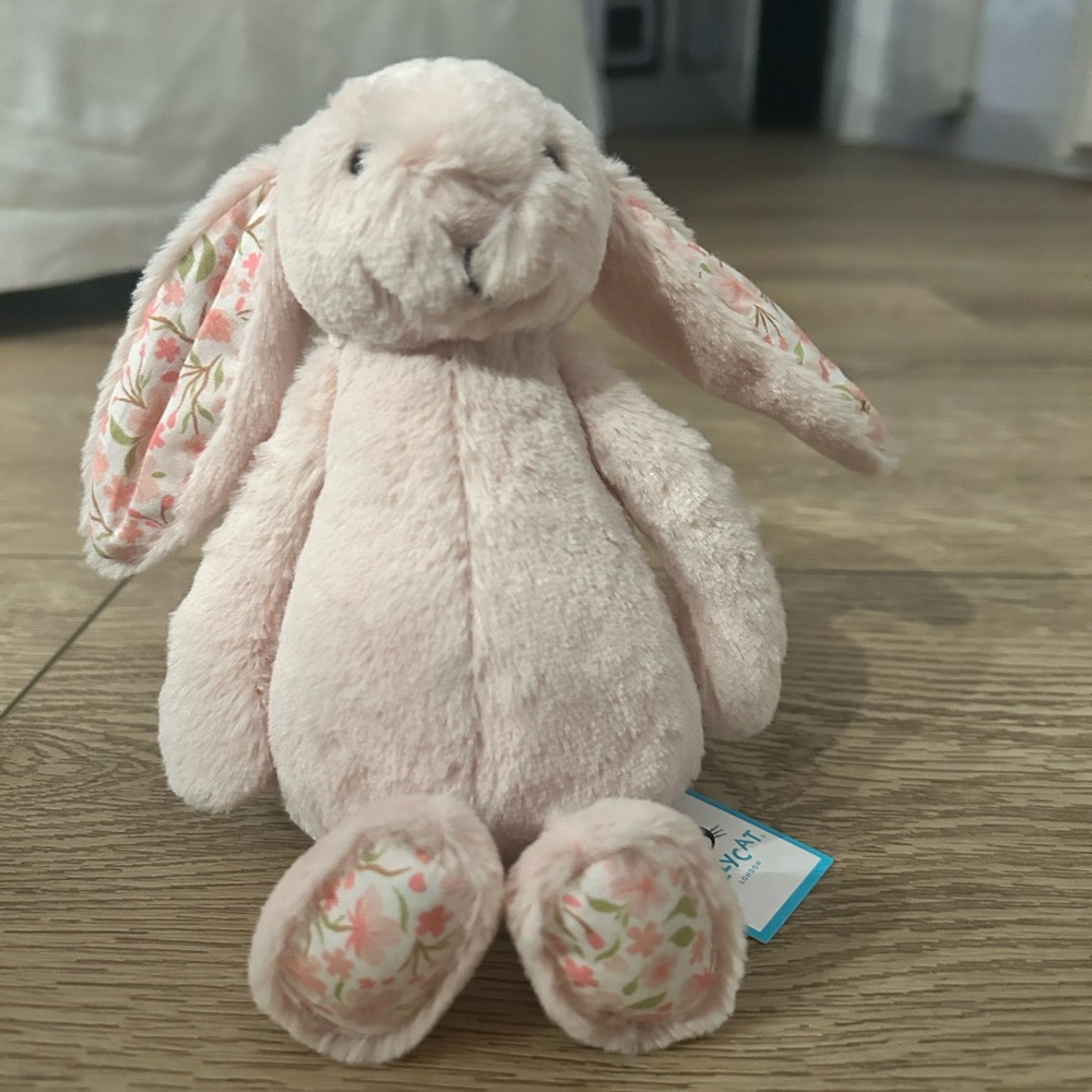 Small Plush Pink Floral-Trim Jellycat